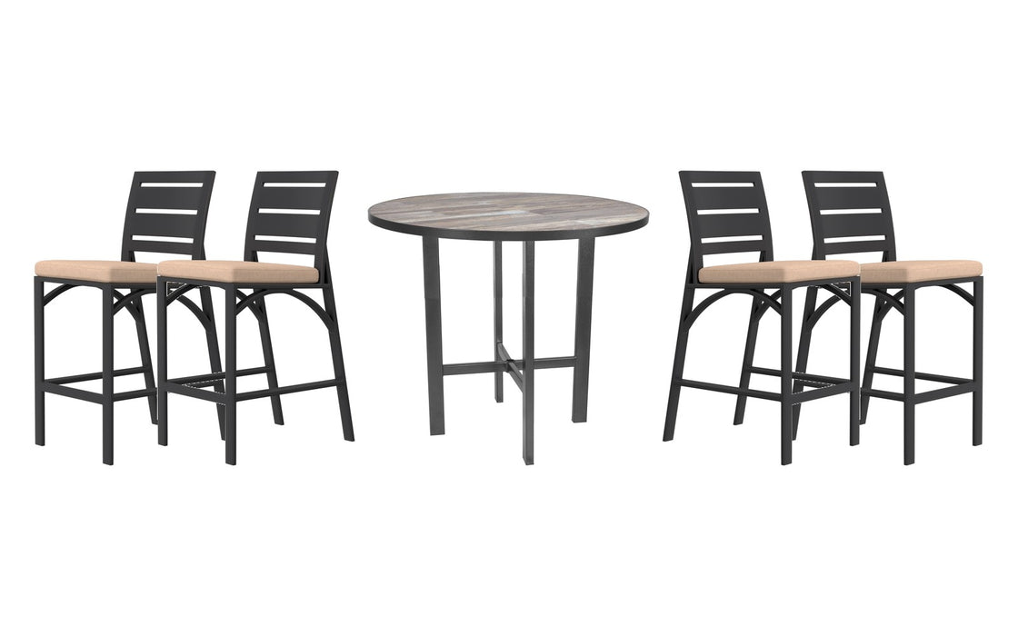 OW Lee Arc bar set on a patio
