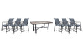 OW Lee Avana dining set on a patio, with each included piece