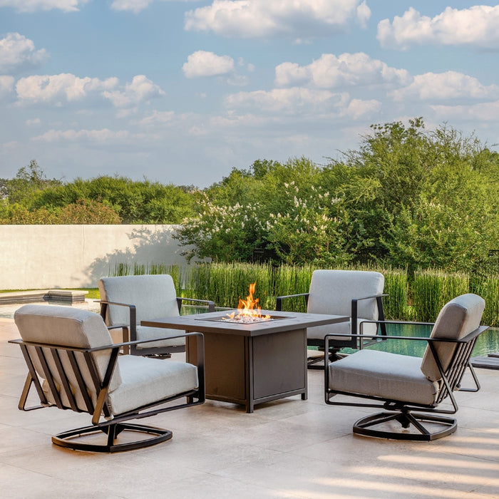OW Lee Casual Fireside Haven 42" Square Occasional Height Fire Pit