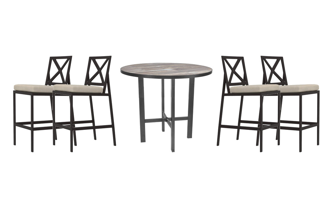 OW Lee Marin bar set on a patio