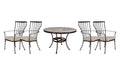 OW Lee Monterra dining set on a patio, with each included piece