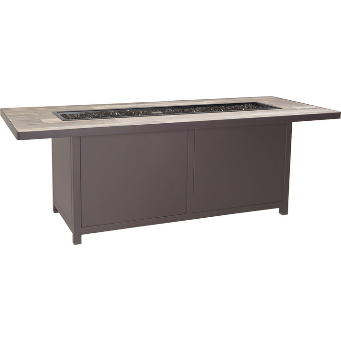 OW Lee Casual Fireside 28" x 72" Chat Height Capri Fire Pit