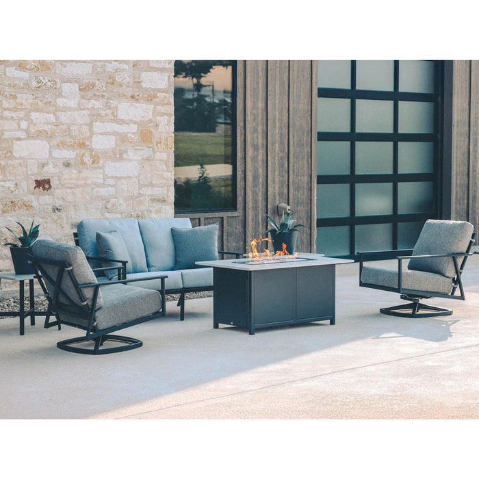 OW Lee Casual Fireside 30x50" Chat Height Santorini Fire Pit