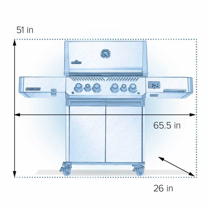 Prestige 500 Connected dimensions: 51 in high, 65.5 in wide, 26 in deep