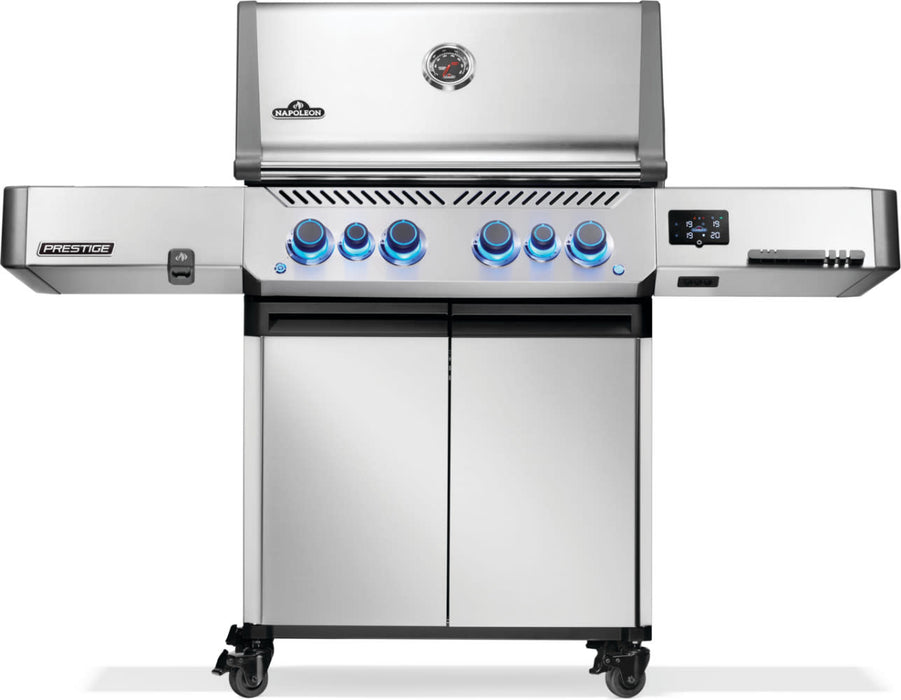 Prestige 500 Connected, front view with side shelves and LCD display
