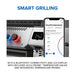 Smart grilling with Wi-Fi and Bluetooth app, LCD display and temperature probes