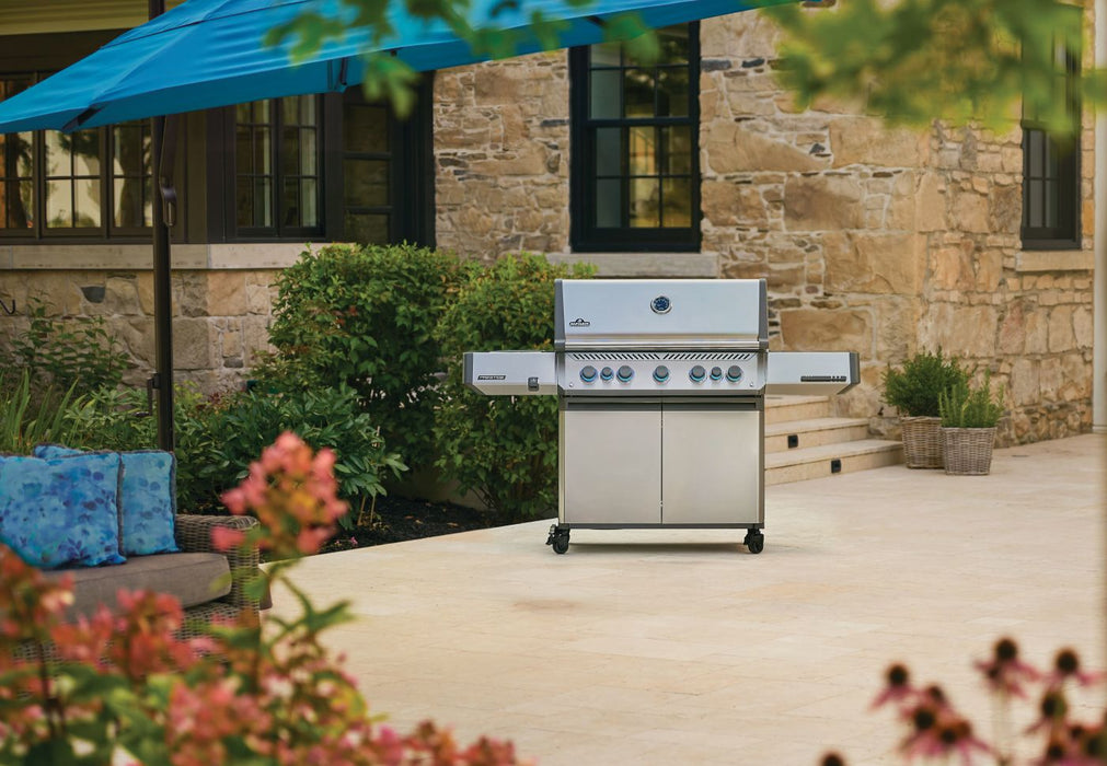 Prestige 665 on a stone patio