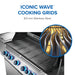 Iconic Wave cooking grids, 8.5 mm stainless steel
