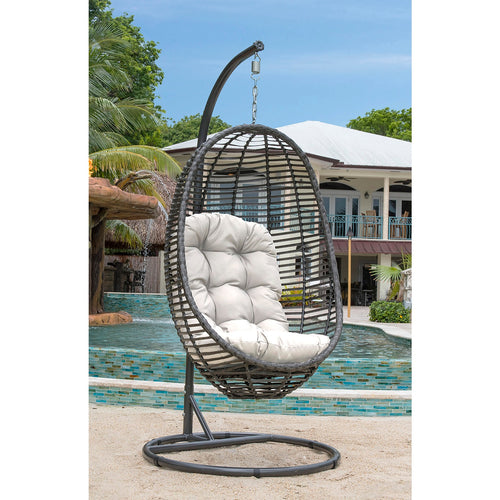 Panama Jack Graphite 2-Piece Hanging Chair with Cushion