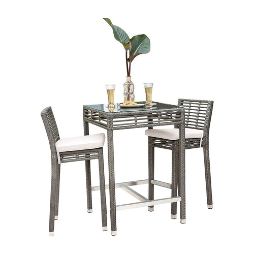 Panama Jack Graphite 3-Piece Pub Set with Cushions
