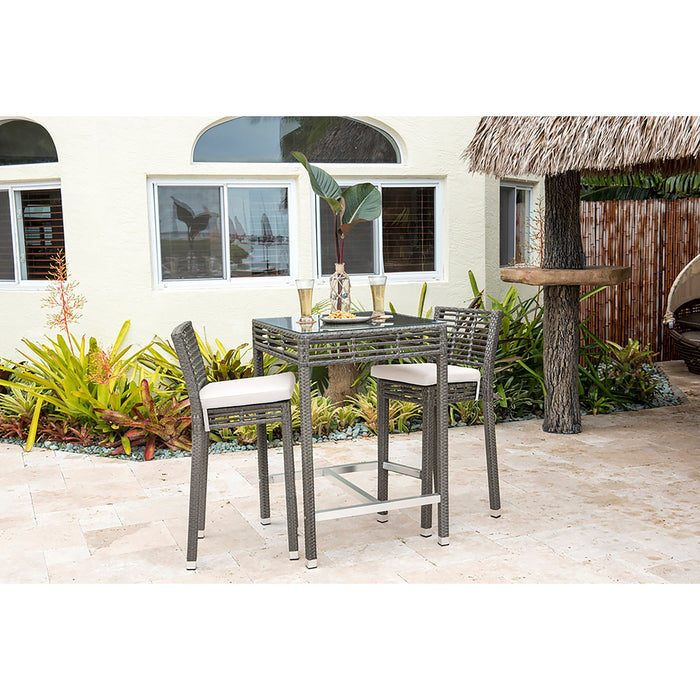 Panama Jack Graphite 3-Piece Pub Set with Cushions