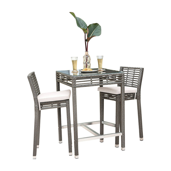Panama Jack Graphite 3-Piece Pub Set with Cushions