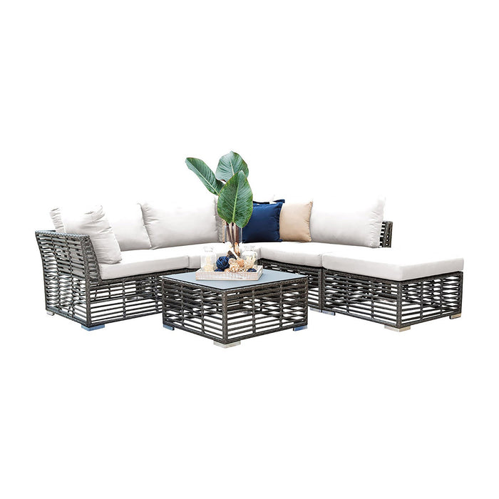 Panama Jack Graphite 6-Piece Sectional with Cushions