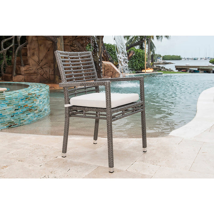 Panama Jack Graphite Set of 2 Stackable Armchairs