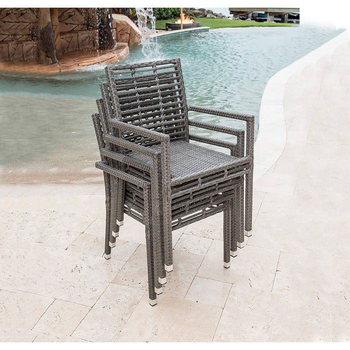 Panama Jack Graphite Set of 2 Stackable Armchairs