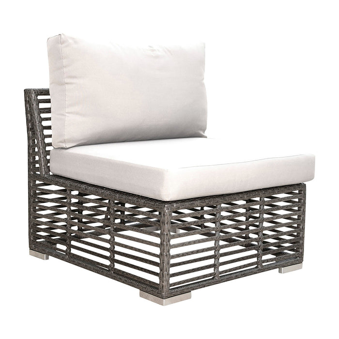 Panama Jack Graphite Modular Armless Chair with Cushions