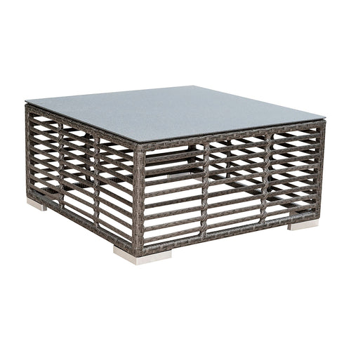 Panama Jack Graphite Square Coffee Table with glass