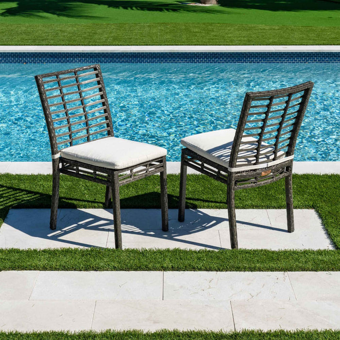 Panama Jack Graphite Set of 2 Stackable Side Chairs