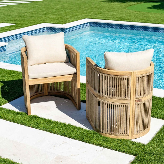 Panama Jack Cabo 7-Piece Barrel Rectangular Dining Set