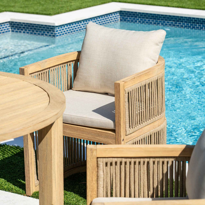 Panama Jack Cabo 7-Piece Barrel Rectangular Dining Set