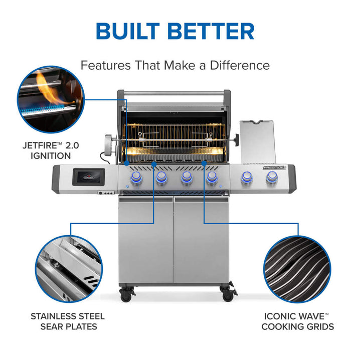 Built better: JETFIRE 2.0 ignition, stainless sear plates and Iconic Wave grids