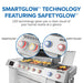 SmartGlow technology featuring SafetyGlow knobs