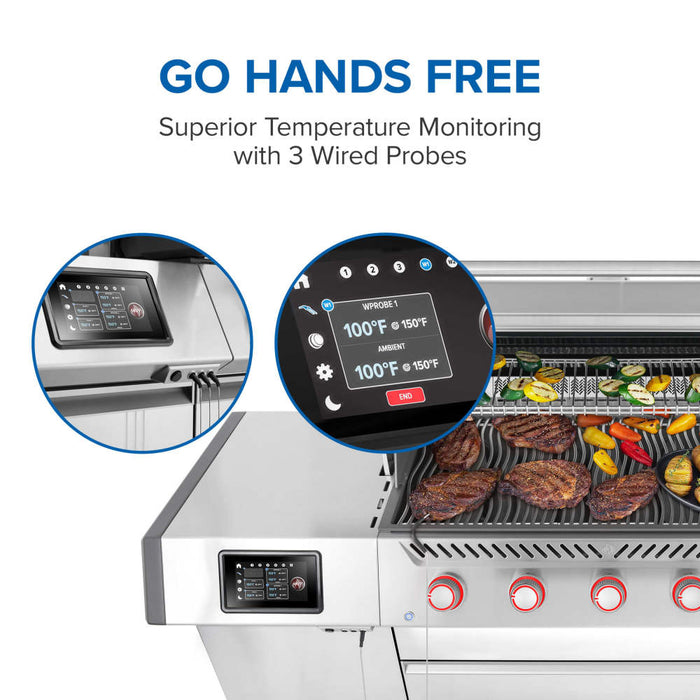 Go hands free with three wired temperature probes