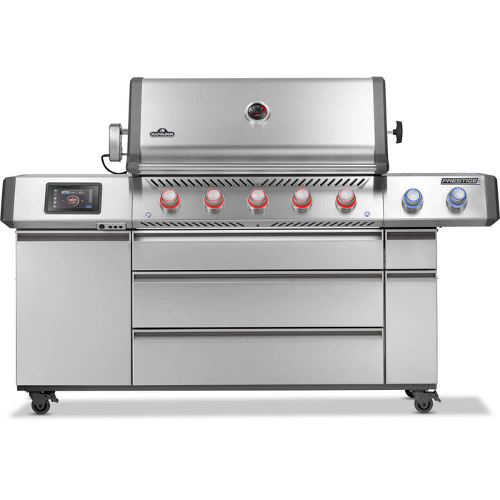 Napoleon Prestige PRO 665 Elite smart gas grill in stainless steel