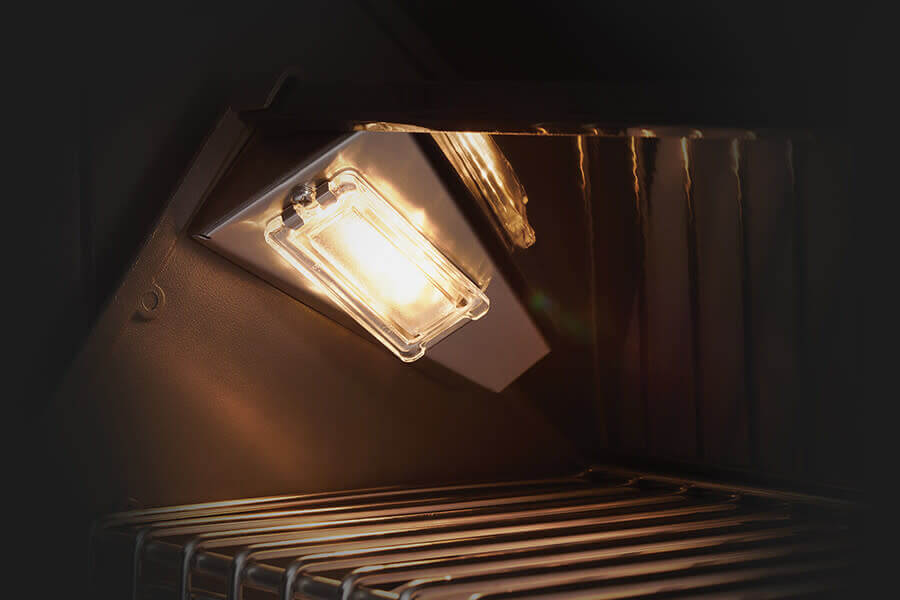 Interior grill lights for evening cooking