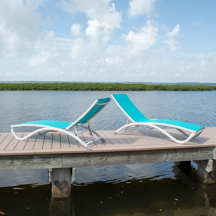 Archway Set of 2 Stackable Sling Chaise LoUnger