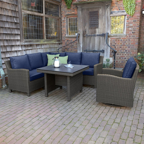 Kettler Palma Modular Wicker Corner Set with Swivel Glider