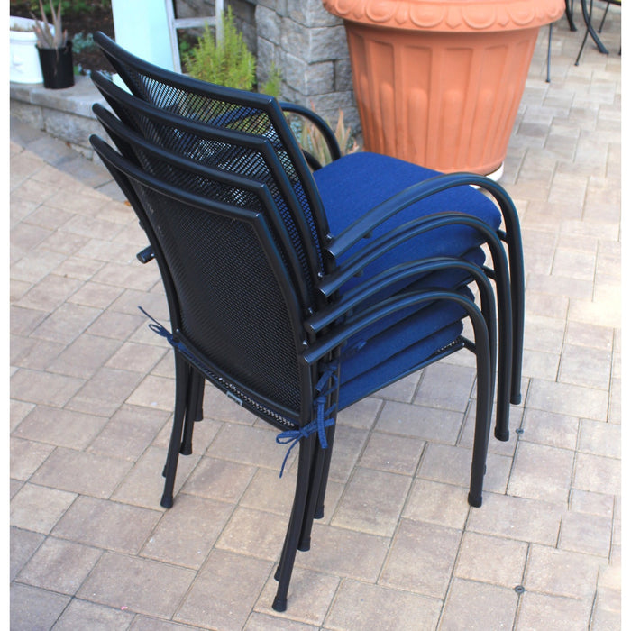 Kettler Pilano Wrought Iron Stackable Arm Chair - Set Of 6