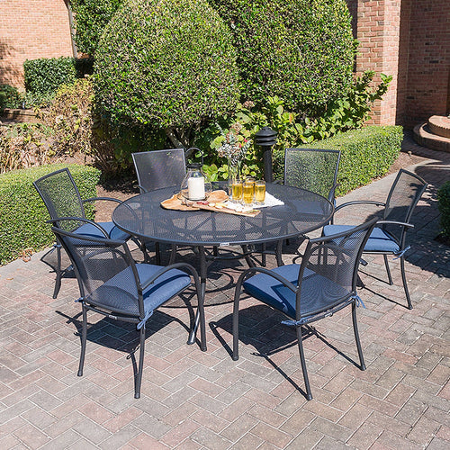 Kettler Pilano 7-Piece Round Wrought Iron Dining Set