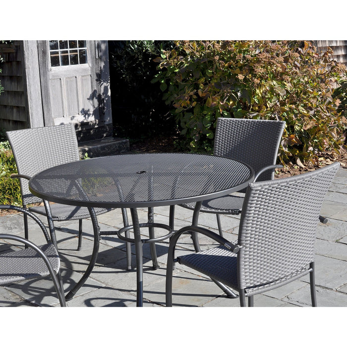 Pilano Woven Stackable Arm Chairs - Set Of 4