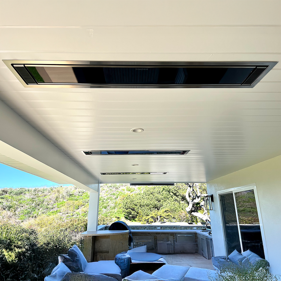 Built into the ceiling