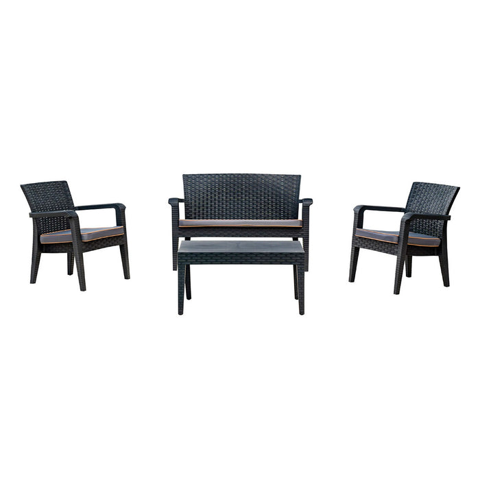 Alaska 4-Piece Seating Set with Cushions - Anthracite