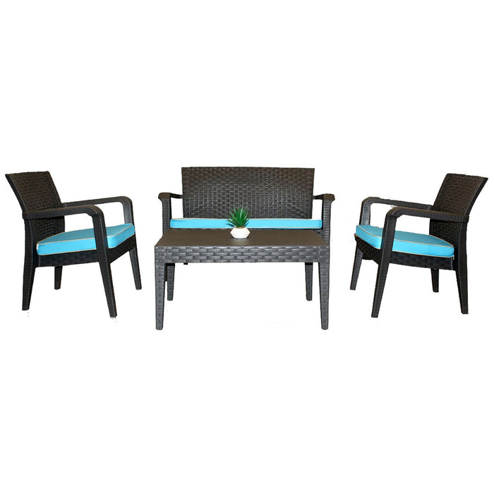 Alaska 4-Piece Seating Set with Cushions - Anthracite