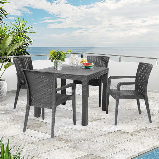 Rainbow Outdoor Alberta 5-Piece Dining Set - Anthracite outdoors