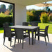 Rainbow Outdoor Alberta 7-Piece Dining Set - Anthracite on a patio