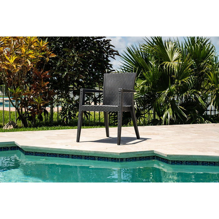 Alberta Set of 2 Stackable Armchair-Anthracite
