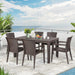 Rainbow Outdoor Alberta 7-Piece Dining Set - Brown outdoors