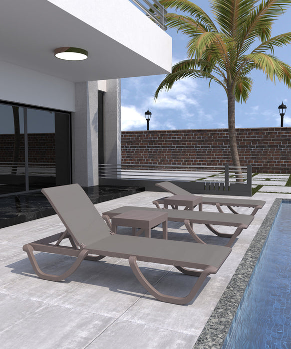 Rainbow Outdoor Florence Set of 2 Chaise Lounger - Cappuccino