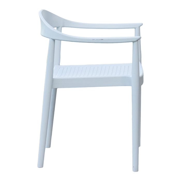 Kennedy Set of 2 Stackable Armchair - White