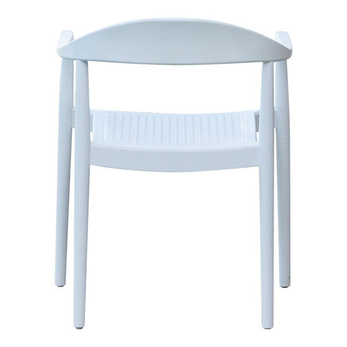 Kennedy Set of 2 Stackable Armchair - White