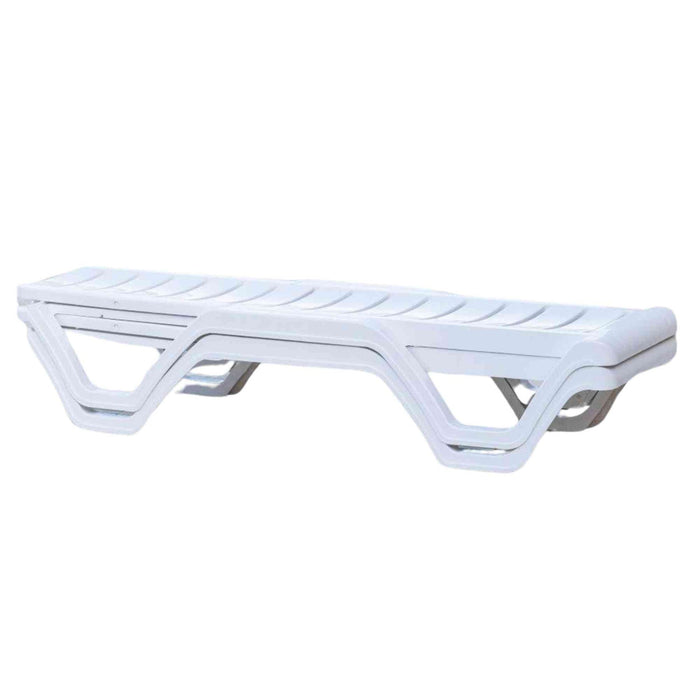 Lara Set of 2 Stackable Chaise Lounge White