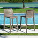 Rainbow Outdoor Leva Set of 2 Barstools - Cappuccino