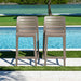 Rainbow Outdoor Leva Set of 2 Barstools - Cappuccino