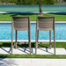 Rainbow Outdoor Leva Set of 2 Counterstools - Cappuccino