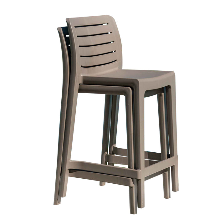 Rainbow Outdoor Leva Set of 2 Counterstools - Cappuccino