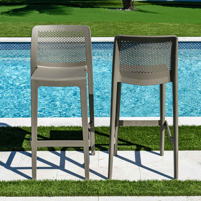 Rainbow Outdoor Lisa Set of 2 Barstools - Cappuccino
